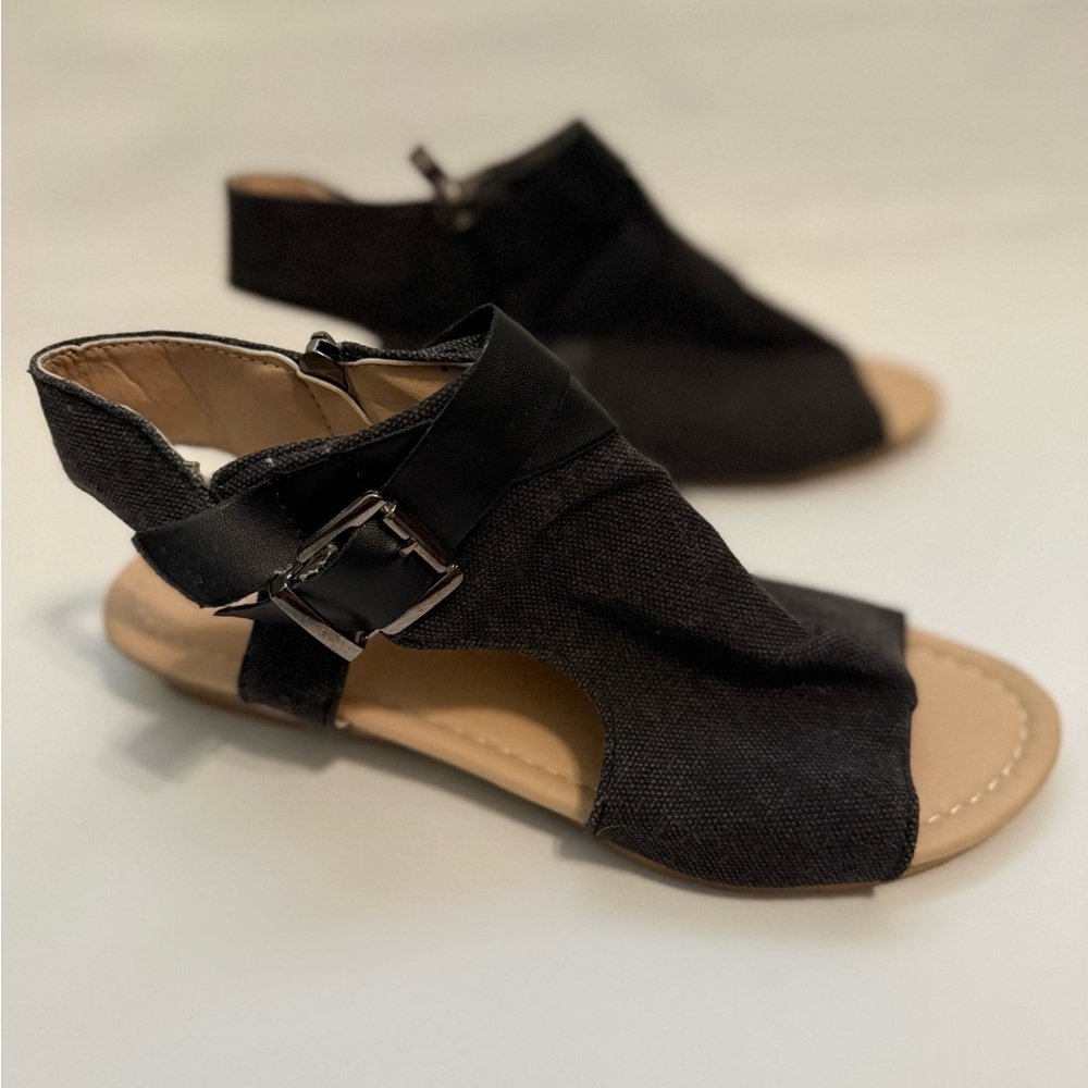 Elegant Blue and Tan Women's Sandals